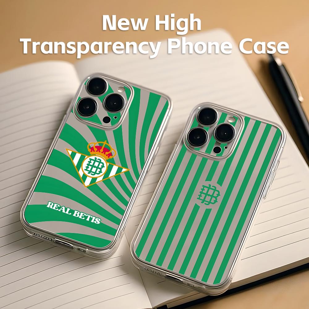 Phone Cases Luxury - Funda Transparente R-Real Luxury B-Betis-s para