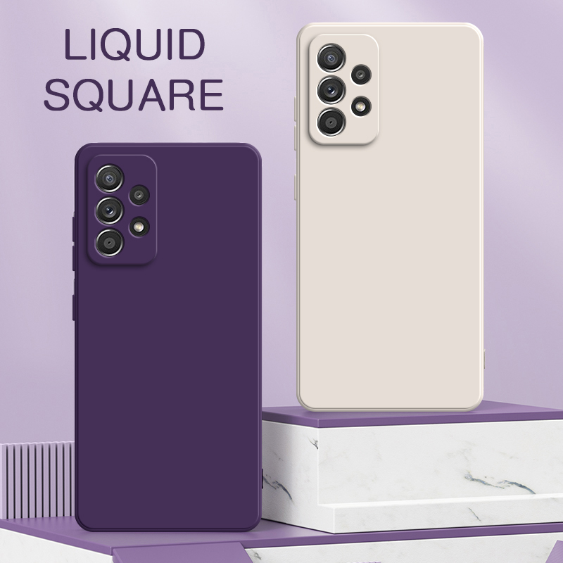 Phone Cases Burga - Fundas de silicona líquida cuadradas originales