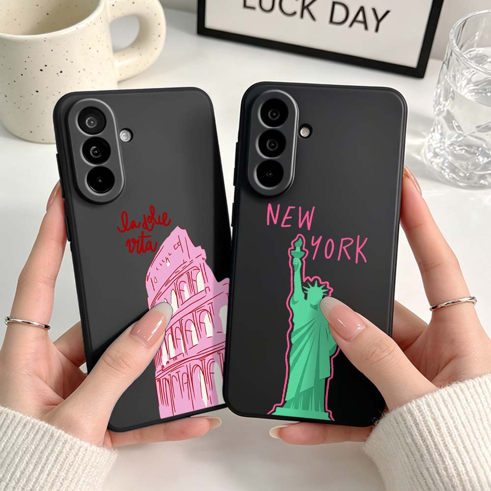 Phone Cases York - Funda Negra para Teléfono con Diseño