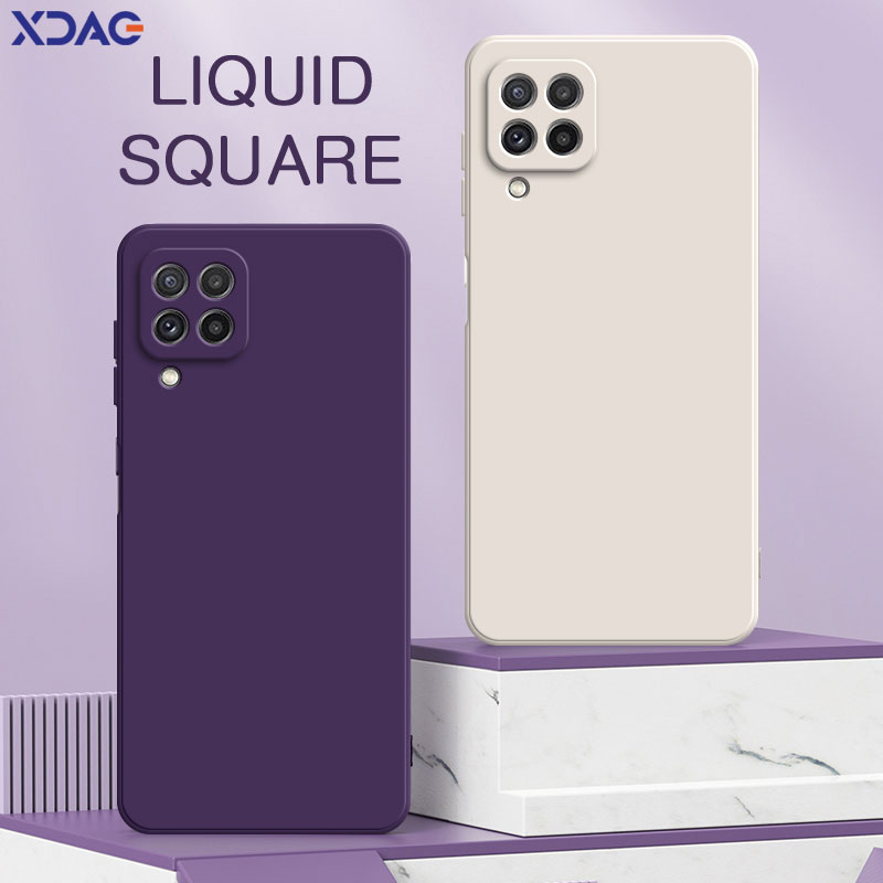 Phone Cases Burga - Funda trasera cuadrada de silicona líquida